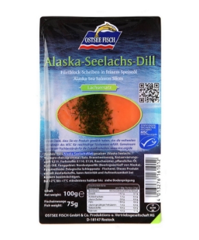 Alaska Seelachs Scheiben mit Dill (100g)